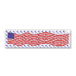 American flag waving bumper sticker by omniverz.com