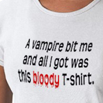 I vampire bit me T-shirt by Omniverz.com